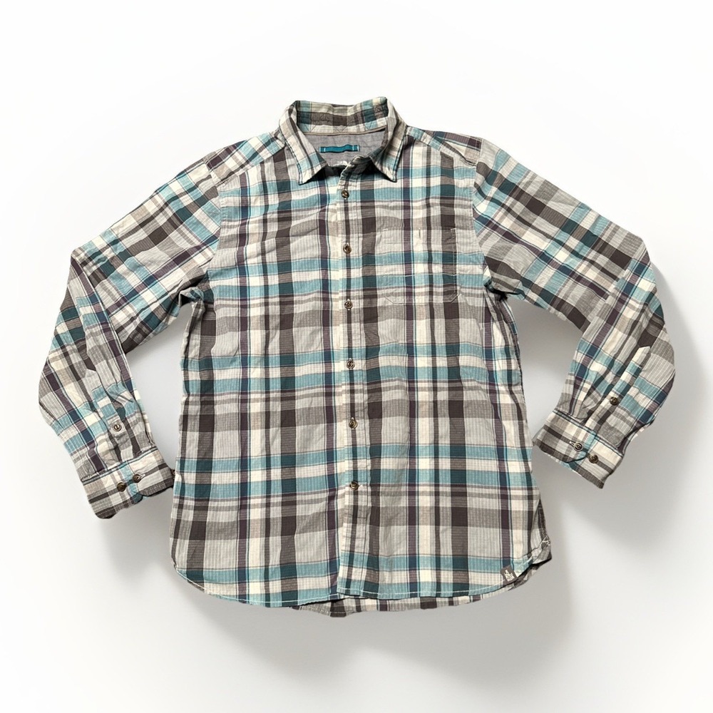 The North Face Shirt Mens L Large Plaid Long Sleeve Button Up Outdoors Workwear